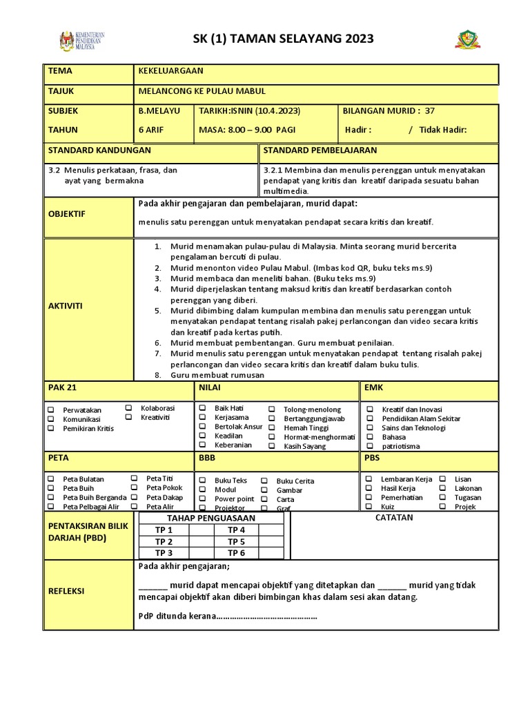 RPH BM Minggu 4 | PDF