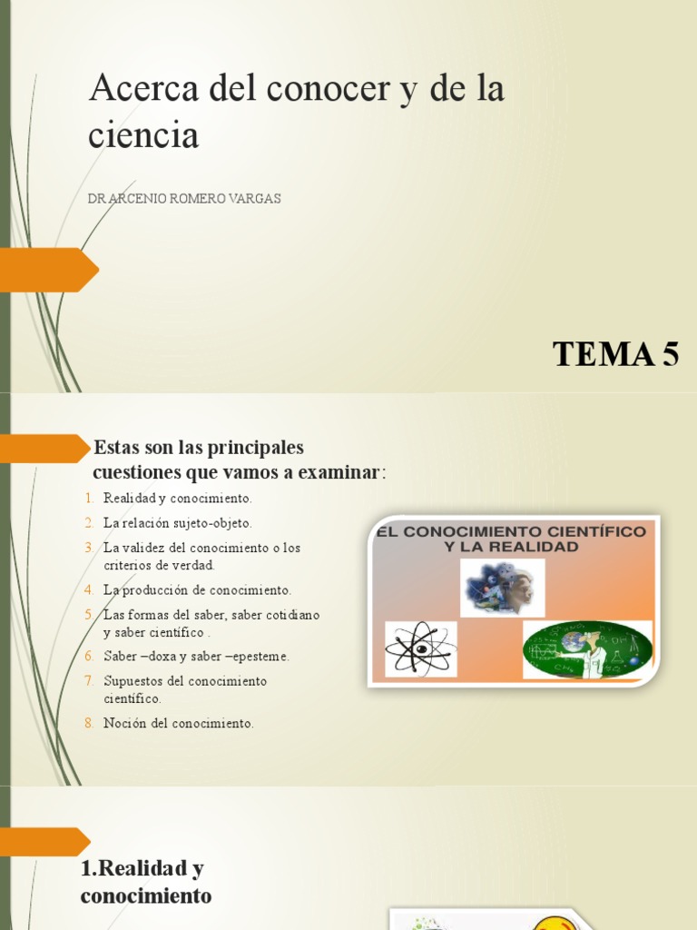 Validez y Método Científico en Conocimiento | PDF | Conocimiento ...