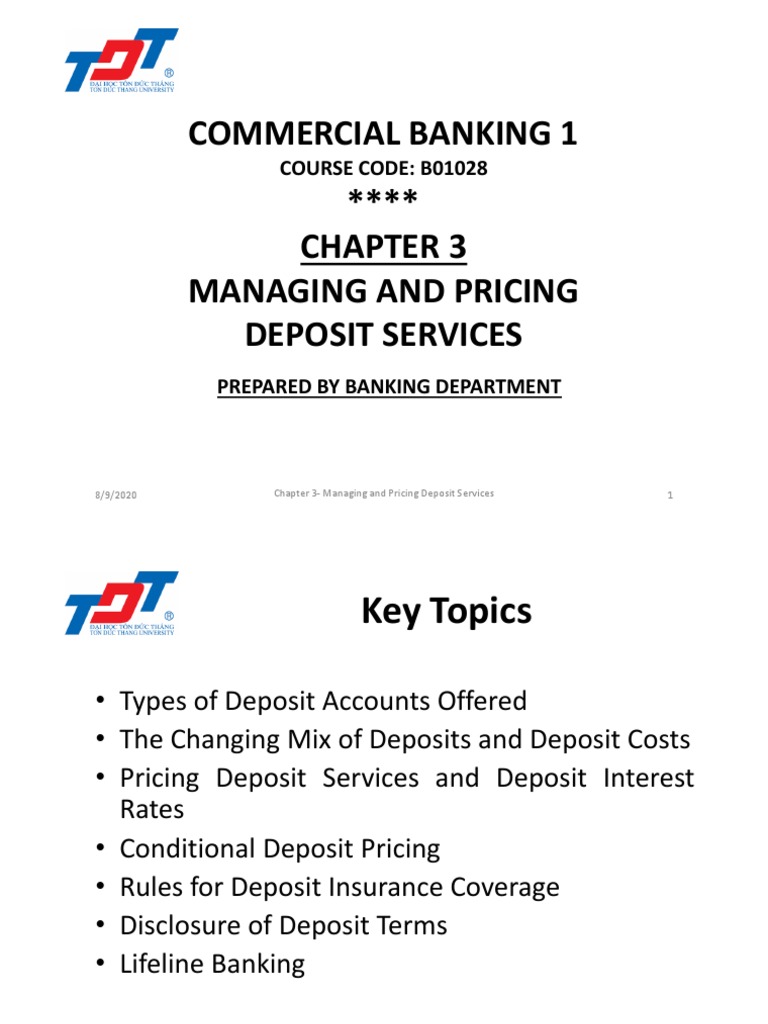 Managing Deposit Services in Banking | PDF | Banks | Deposit Account
