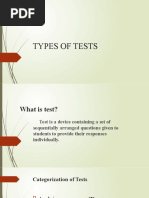 Types of Tests