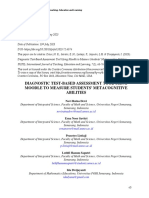 Diagnostic Test-Based Assessment Tool Using Moodle To Measure Students' Metacognitive Abilities