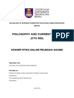 Philosophy and Current Issues (CTU 552) : Konsep Etika Dalam Pelbagai Agama