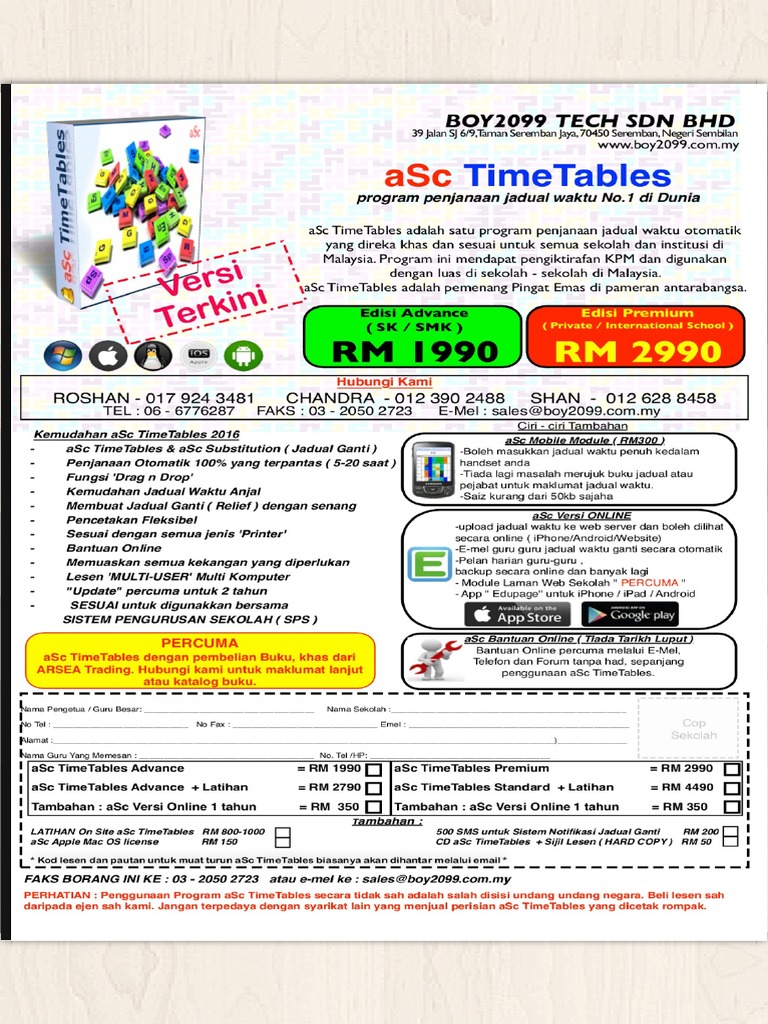 Asc Timetable | PDF