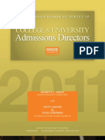 The 2011 Inside Higher Ed Survey of College and University Admission Directors