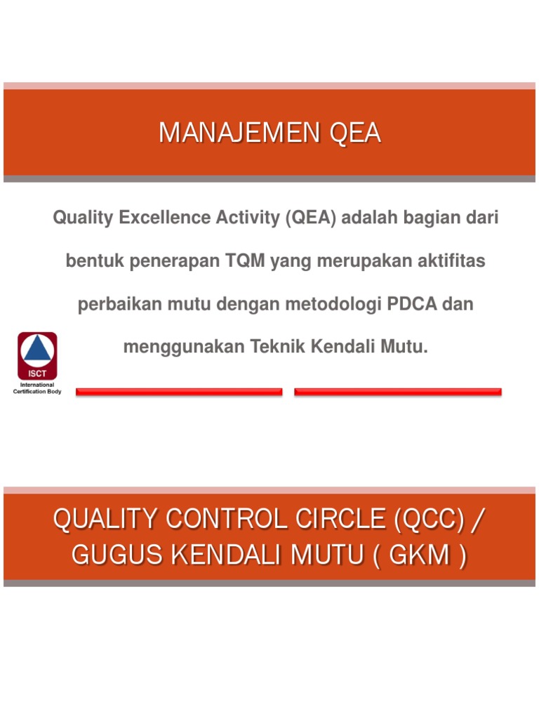Manajemen QEA dan QCC dalam TQM | PDF