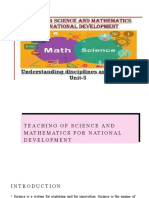 Teaching of Science and Mathematics For National Development
