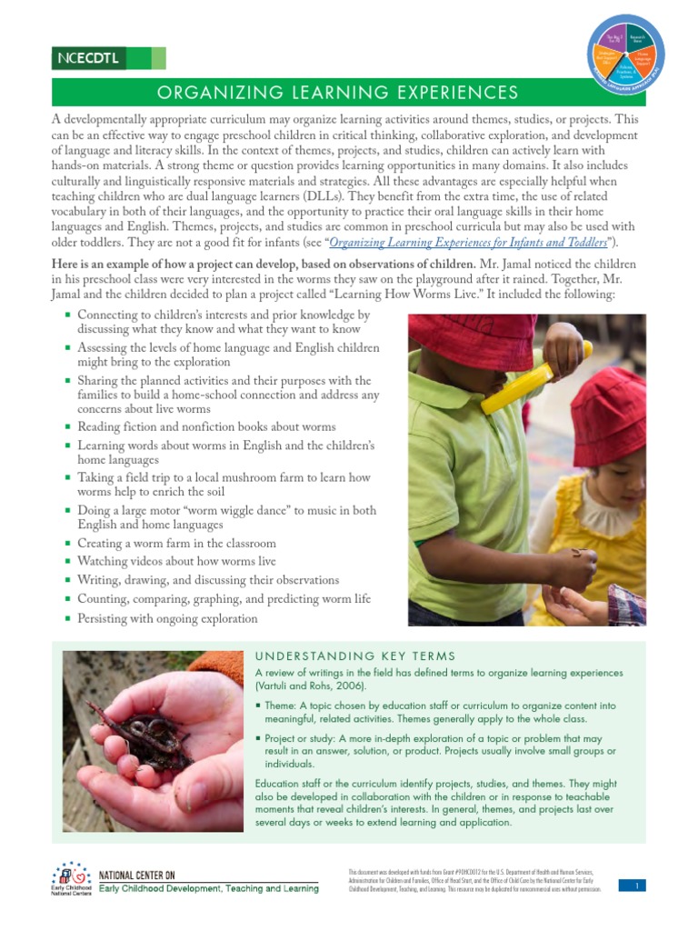 Dll planning organizing thematic instruction pdf curriculum child