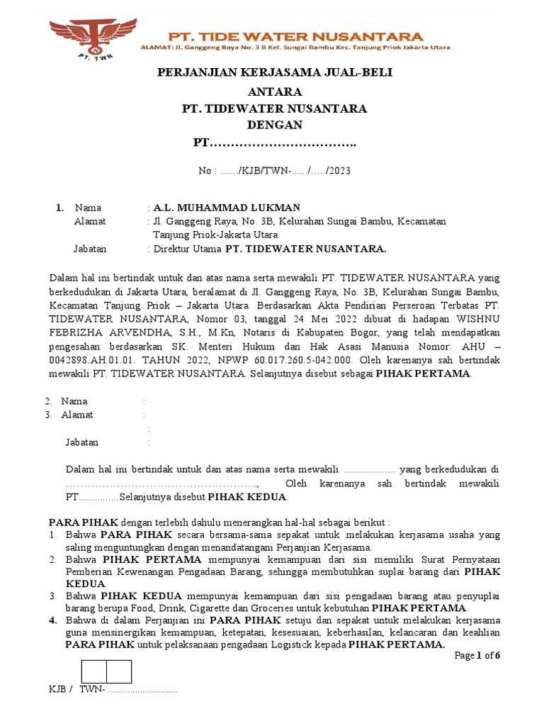 DRAFF KONTRAK TWN 20232024 PDF