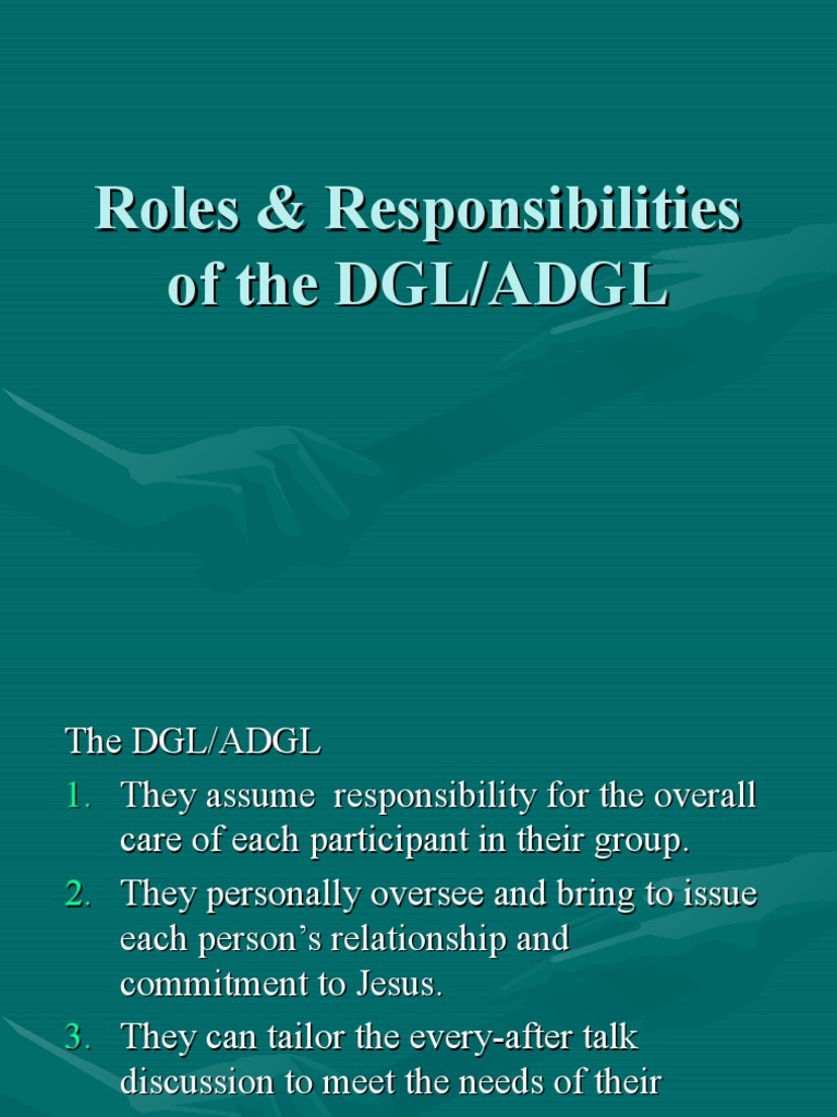 DGL/ADGL Roles and Responsibilities | PDF