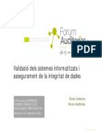 Validació Dels Sistemes Informatitzats Per Assegurar La Integritat de Dades (GMP2016)