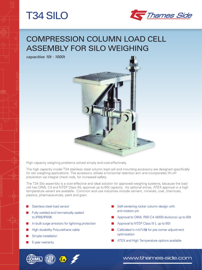 Thames Side T34 Silo Data Sheet 09.2016 | PDF | Corrosion | Equipment