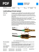 Service Letter-Lubricating Oil Level Sensor