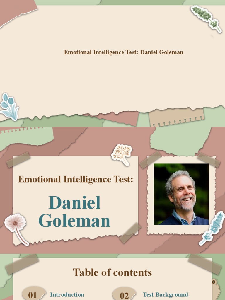 Group Presentation - EI Test Daniel Goleman | PDF | Emotional ...