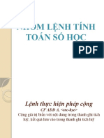 NHÓM LỆNH SỐ HỌC