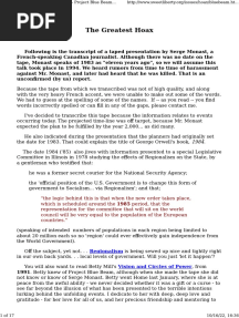 The Greatest Hoax Serge Monast - Project Blue Beam Transcript