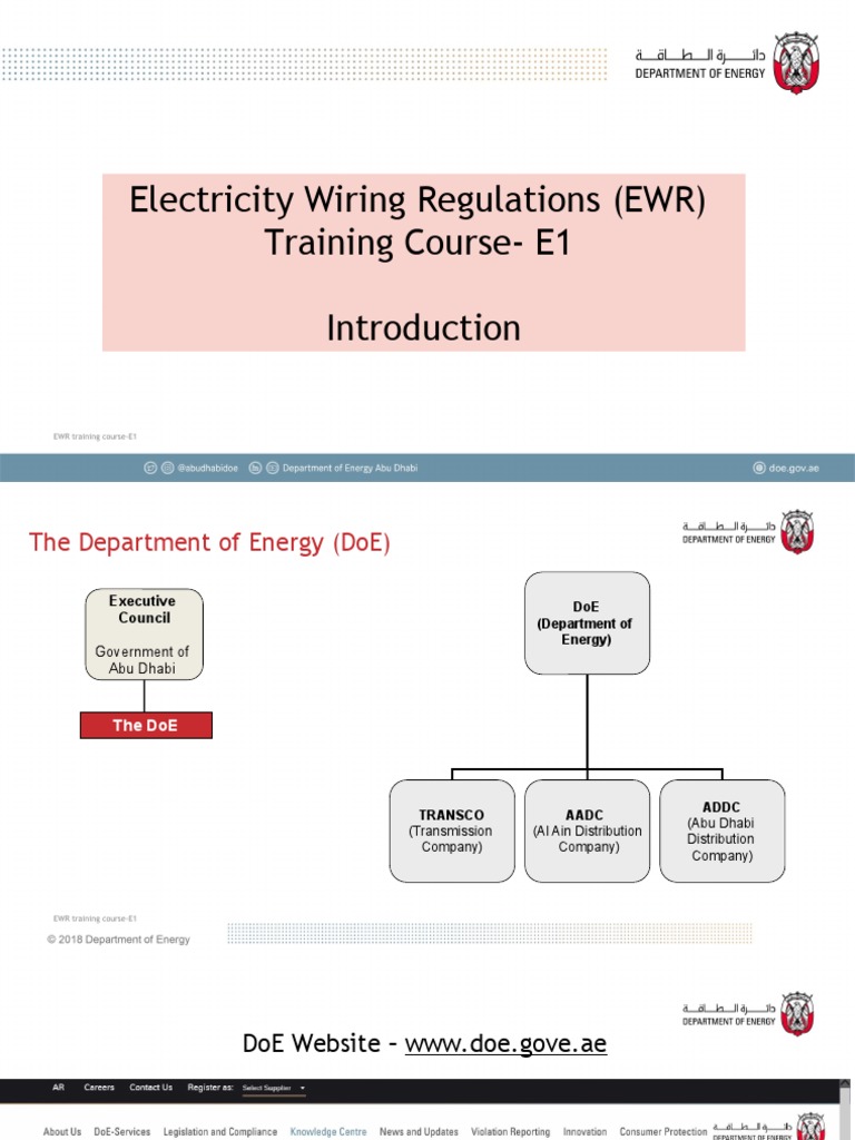 EWR Training Course Overview for Abu Dhabi | PDF | Electrical Equipment ...