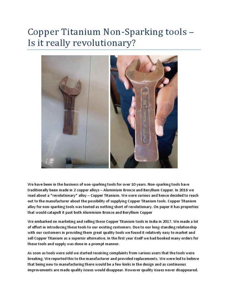 Reality of Copper Titanium Tools Breakage PDF Bronze Alloy