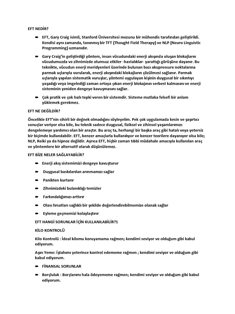 EFT DÖKÜM | PDF