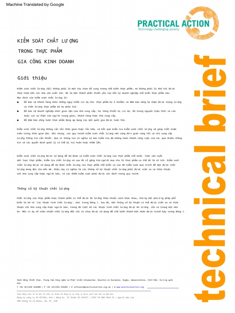 Quality Control in Food Processing | PDF