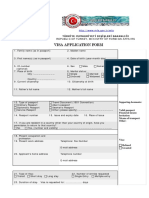 Formulaire Visa Turquie PDF