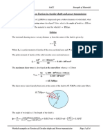 Worked Examples On Torsion in Circular Shafts and Power Transmission