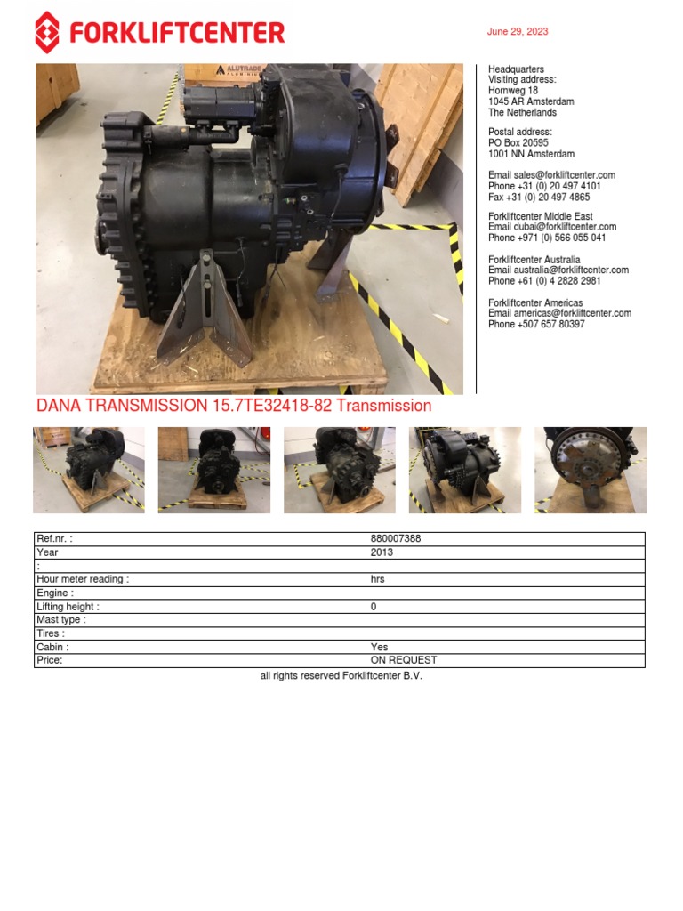 Forkliftcenter BV Contact Information | PDF