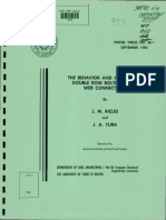 The Behavior and Analysis of Double Row Bolted Shear Web Connections