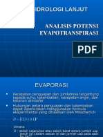 Analisis Potensi Evapotranspirasi