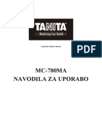 TANITA MC - 780 - Navodila Za Uporabo