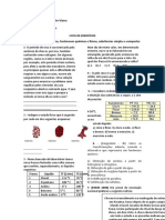 Lista 1 - Mudanças de Estado Físico, Fenômenos Químicos e Físicos