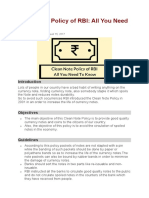 9. Clean Note Policy of RBI