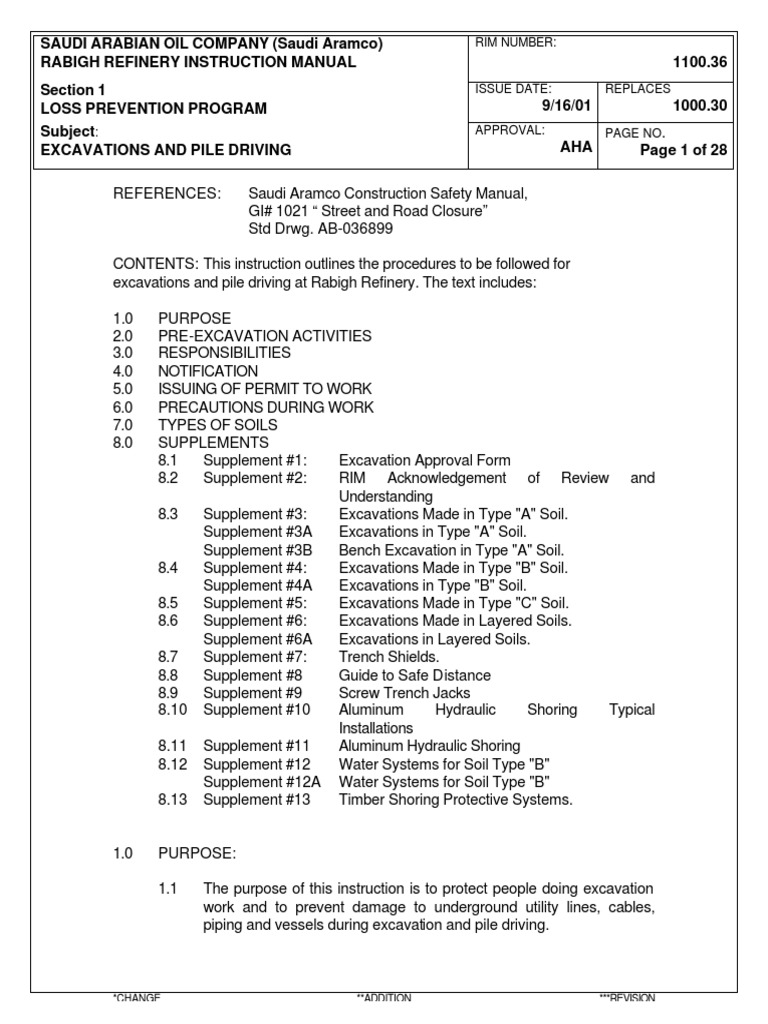 Excavation and Pile Driving Guidelines | PDF | Loam | Deep Foundation