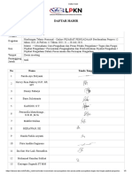 Daftar Hadir Bimtek Pejabat Pengadaan LPKN