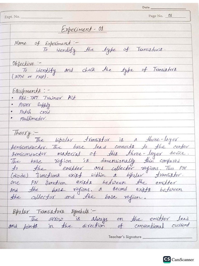 Basic Electronics Lab File PDF