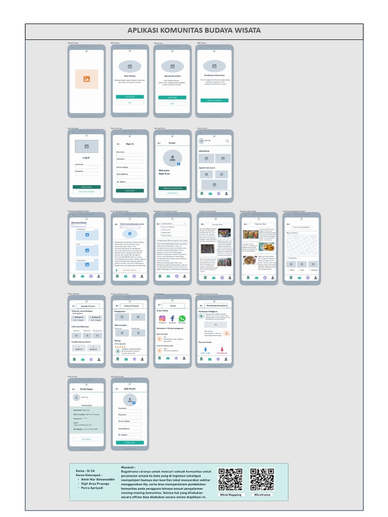 Konsep Wireframe KOM APP | PDF