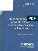 Recomendaciones Calculo Hidrometeorologico CEDEX