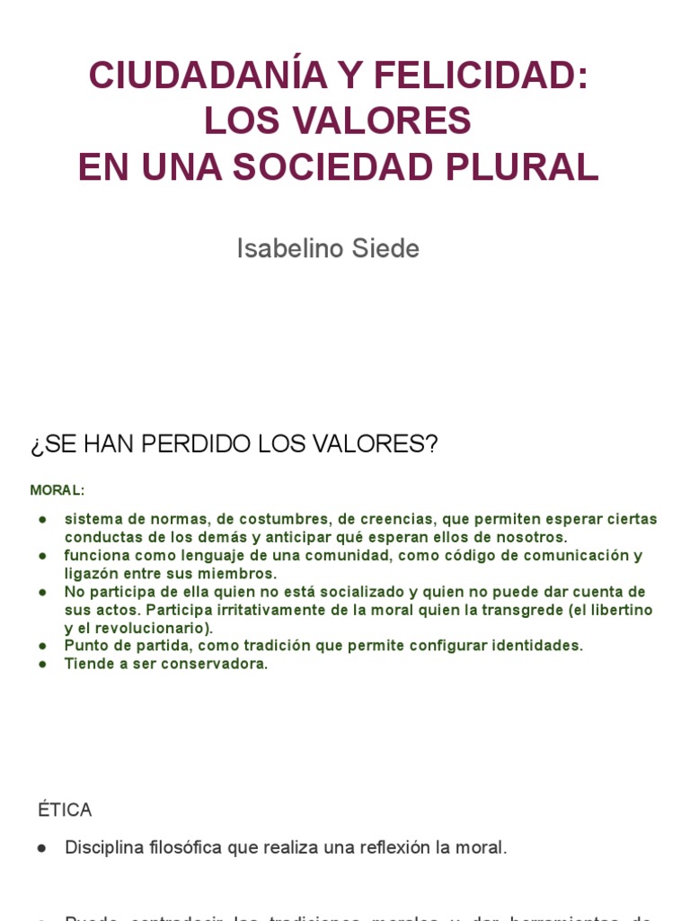 Crisis de Valores en la Sociedad Actual | PDF | Moralidad | Derechos ...