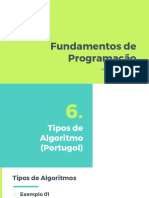 Aula 06 - Tipos de Algoritmo (Portugol)