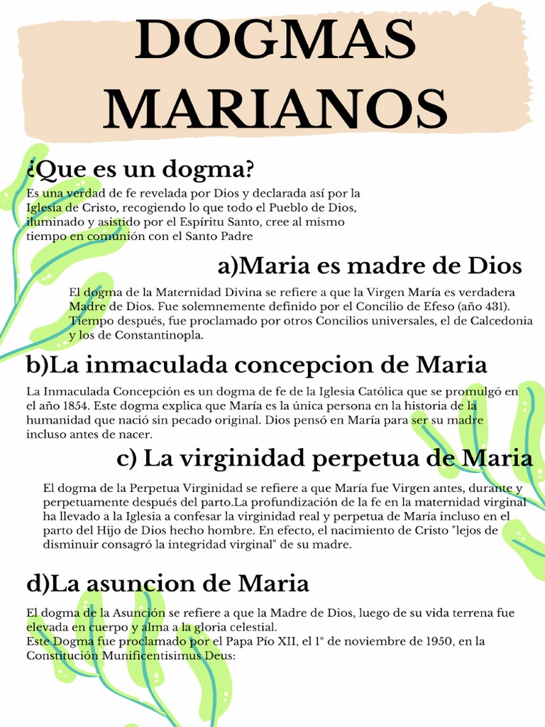Dogmas Marianos | PDF