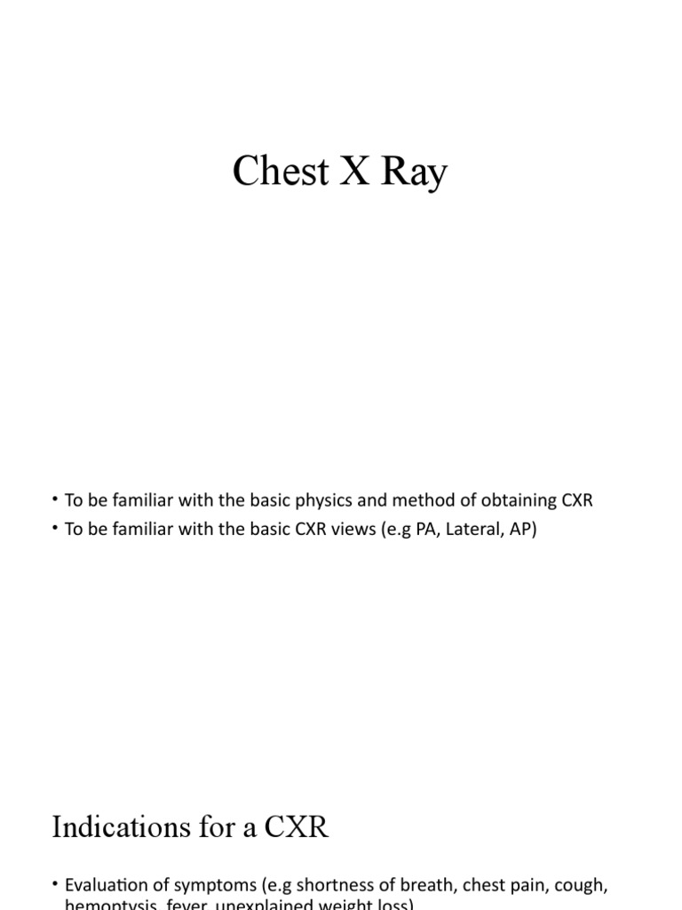 Chest X Ray (Autosaved) PDF Medical Specialties Causes Of Death