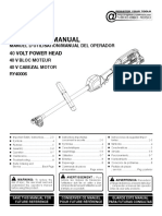 Operator'S Manual: 40 Volt Power Head