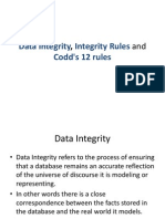Data Integrity Integrity Rules Codd's 12 Rules