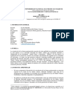 Silabo Derecho Comercial III (Títulos Valores) 2023 FDCP OFICIAL