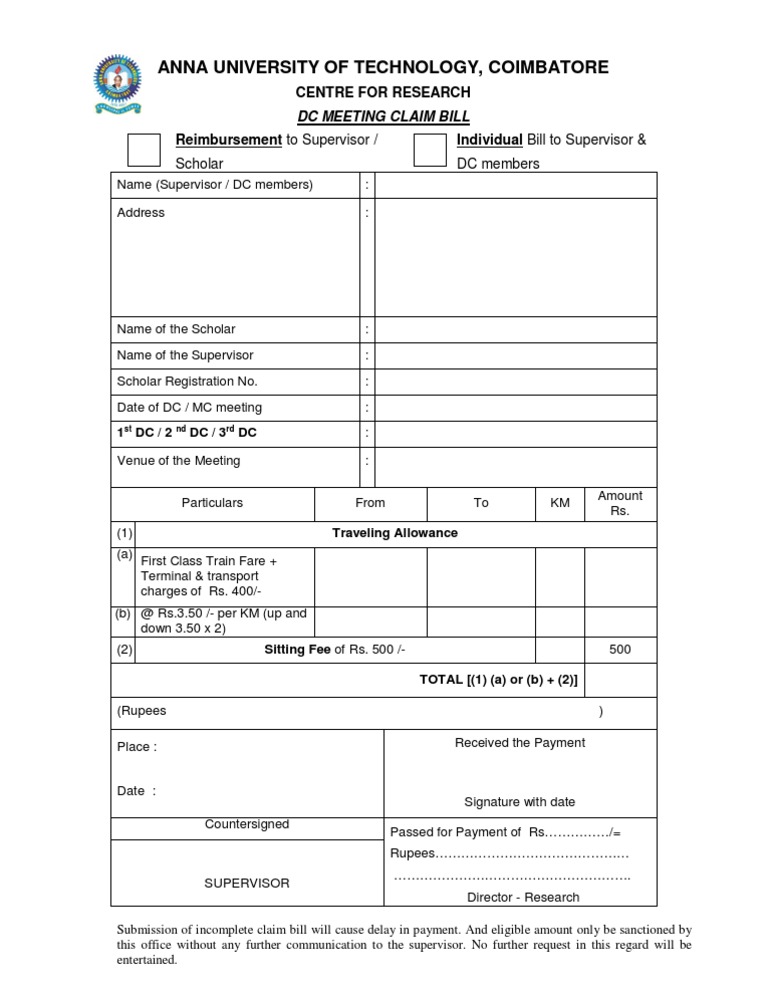 DC Meeting Reimbursement Form | PDF | Computers