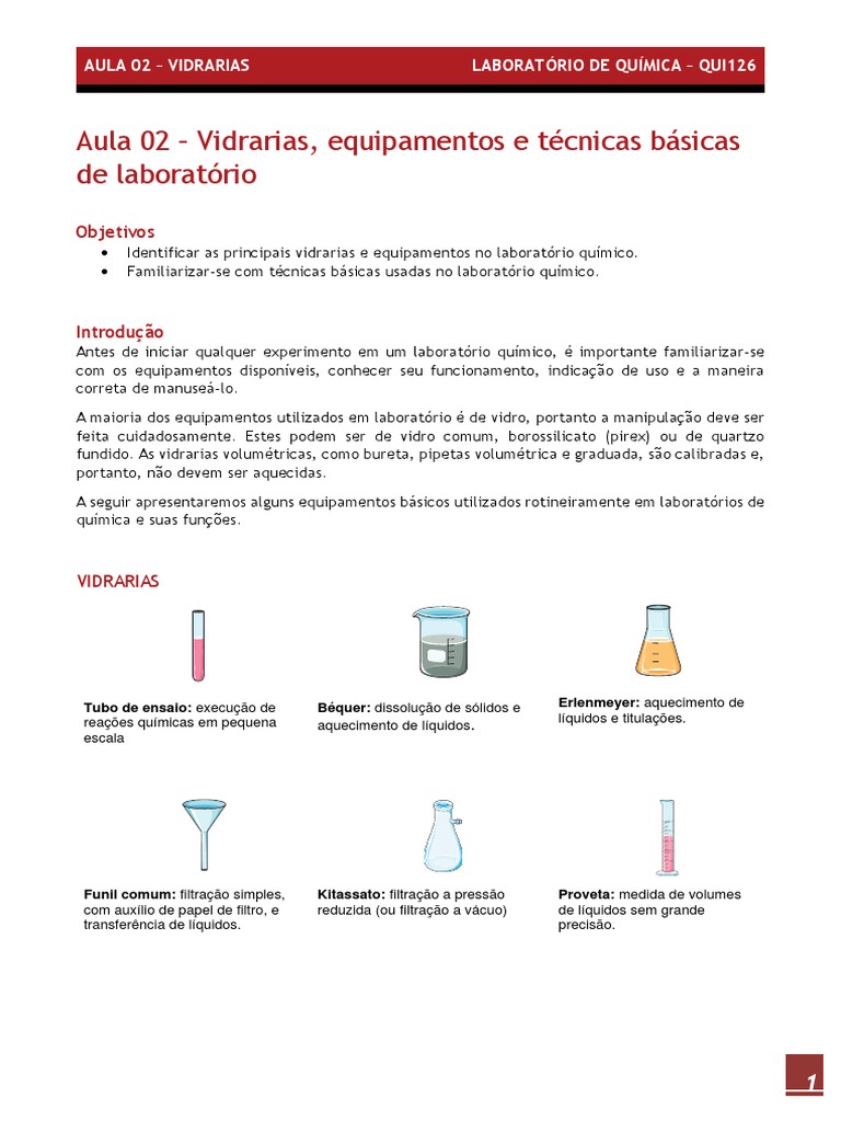 Vidrarias e Equipamentos de Laboratório | PDF | Filtragem | Combustão