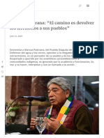 Marcos Pastrana - "El Camino Es Devolver Los Territorios A Sus Pueblos" - Agencia de Noticias Tierra Viva