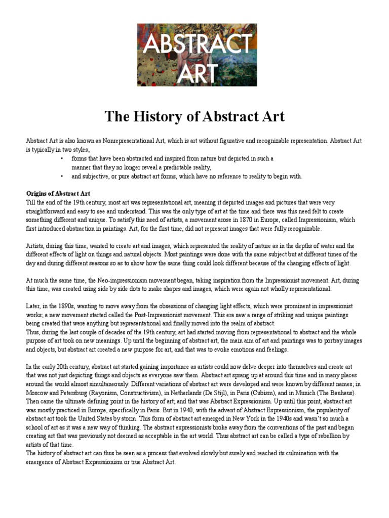 Abstract Art PDF Abstract Art Paintings