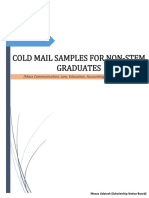 Cold Mail Samples For Non-STEM Graduates