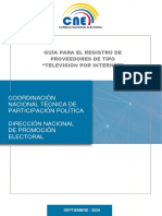 Guía para Registro Televisión Por Internet