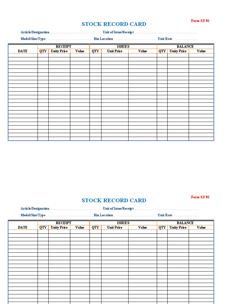 8 Stock Record Card 3 PDF